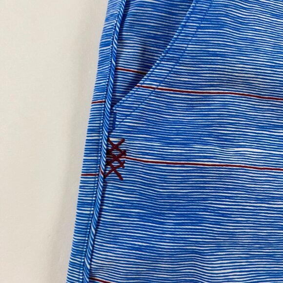 Rhone Board Shorts Mens Size 38 Swim Trunks Blue Striped - Picture 3 of 14